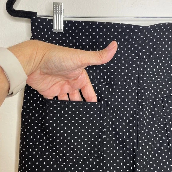 ATTYRE New York Skort Women 4 Black Polka Dot Stretch Mini Skirt Retro Classic - Picture 6 of 9